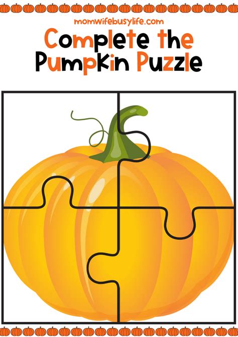 Pumpkin Puzzle Printable